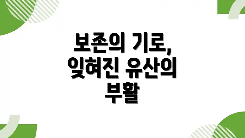 보존의 기로, 잊혀진 유산의 부활