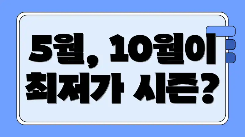 5월, 10월이 최저가 시즌?