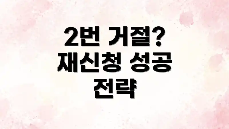 2번 거절? 재신청 성공 전략