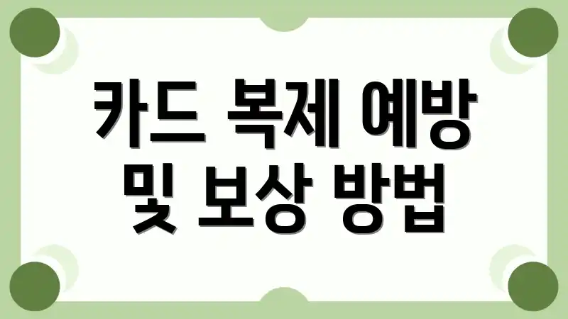 카드 복제 예방 및 보상 방법