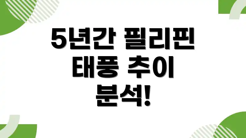 5년간 필리핀 태풍 추이 분석!