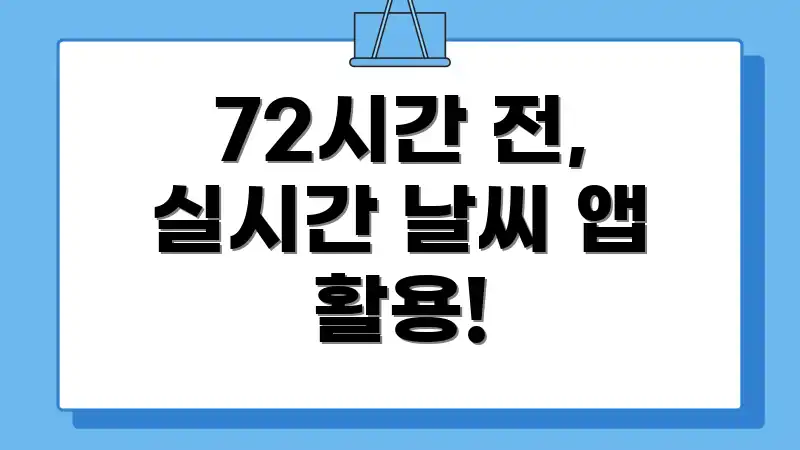 72시간 전, 실시간 날씨 앱 활용!