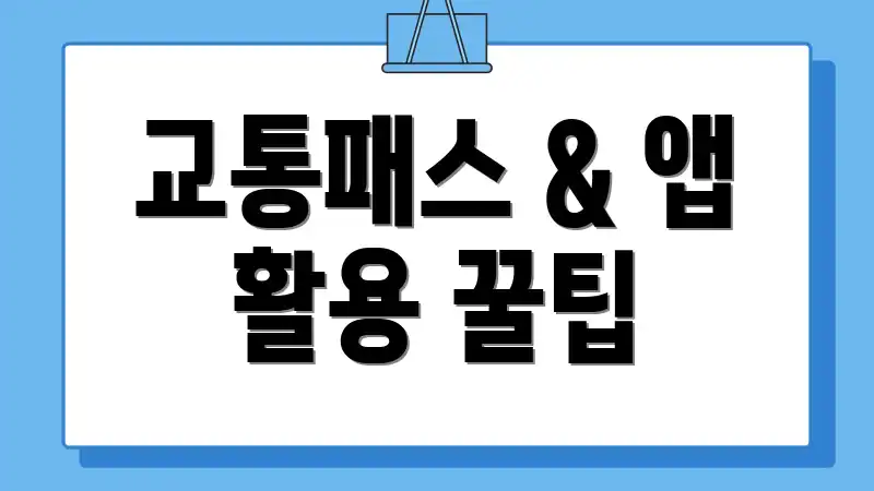 교통패스 & 앱 활용 꿀팁