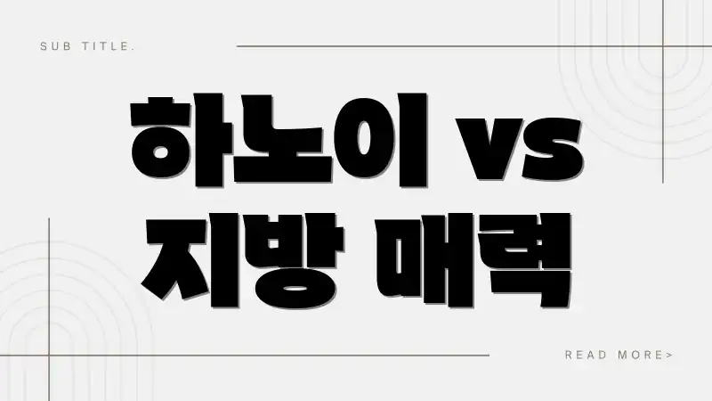 하노이 vs 지방 매력