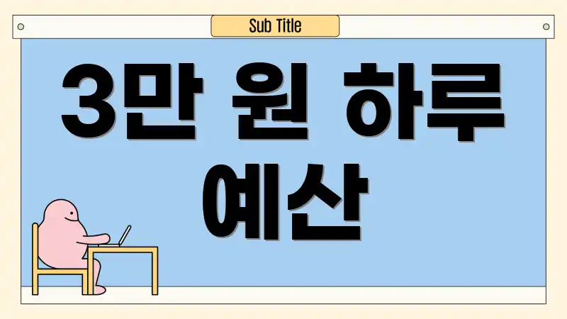 3만 원 하루 예산