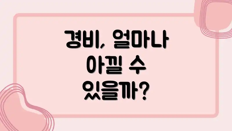 경비, 얼마나 아낄 수 있을까?