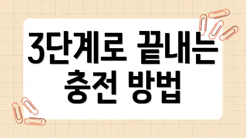 3단계로 끝내는 충전 방법