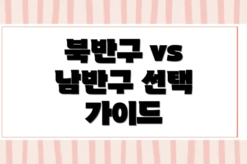 북반구 vs 남반구 선택 가이드