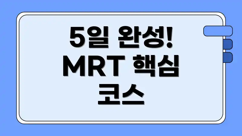 5일 완성! MRT 핵심 코스