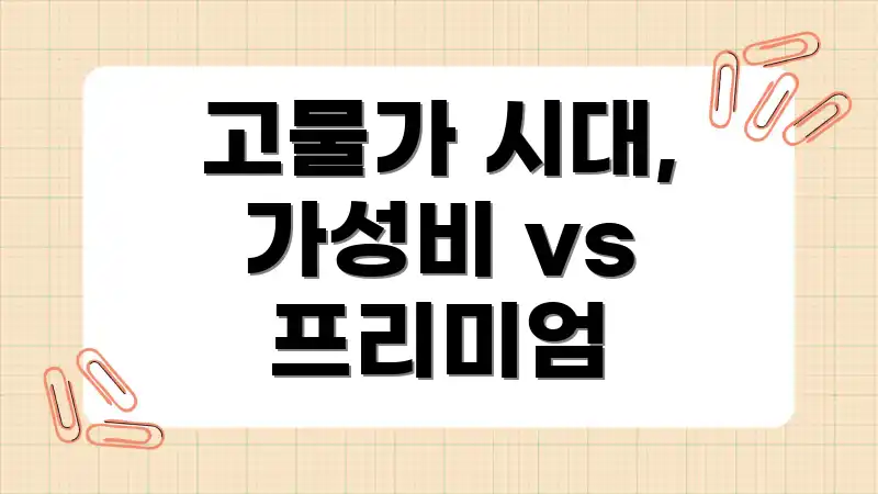 고물가 시대, 가성비 vs 프리미엄