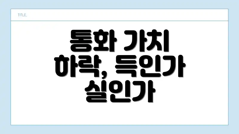 통화 가치 하락, 득인가 실인가