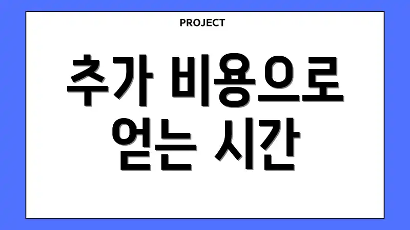 추가 비용으로 얻는 시간