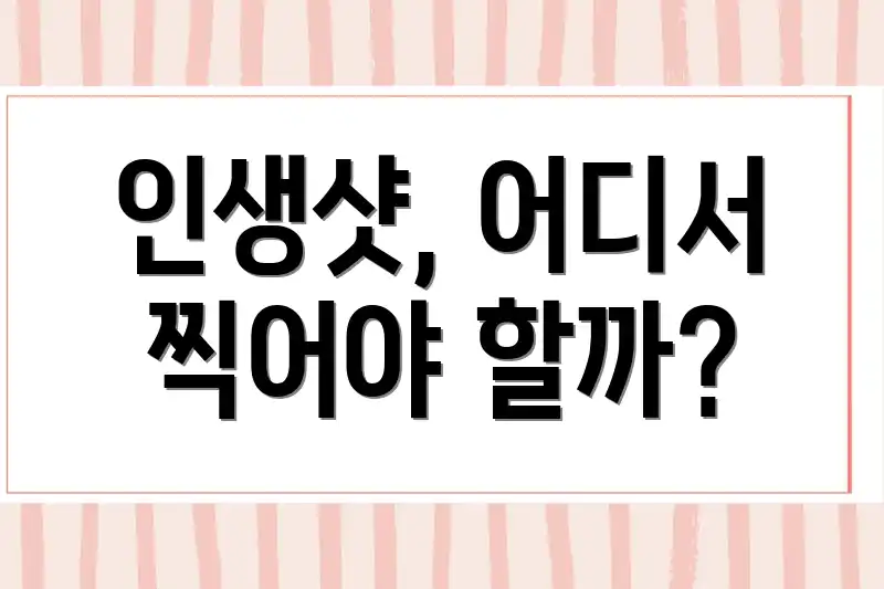 인생샷, 어디서 찍어야 할까?