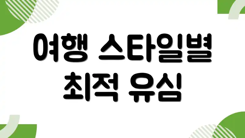 여행 스타일별 최적 유심