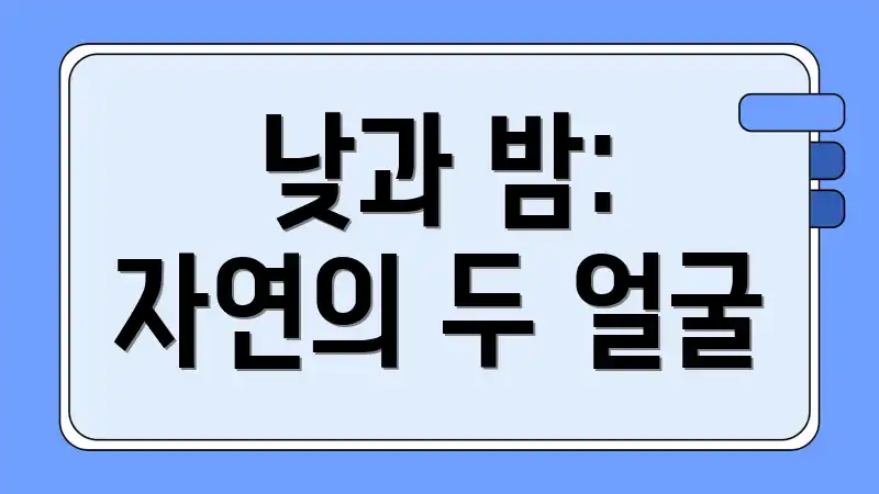 낮과 밤: 자연의 두 얼굴