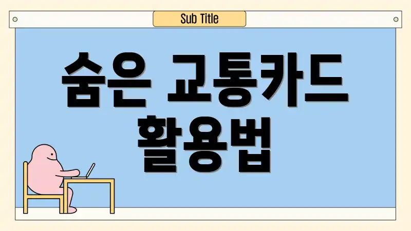 숨은 교통카드 활용법