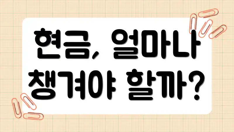 현금, 얼마나 챙겨야 할까?