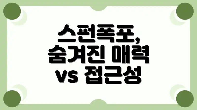 스펀폭포, 숨겨진 매력 vs 접근성