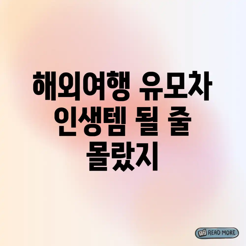 해외여행 유모차, 인생템 될 줄 몰랐지!