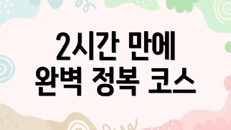 2시간 만에 완벽 정복 코스