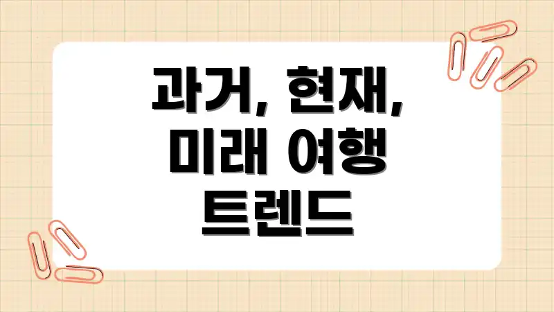 과거, 현재, 미래 여행 트렌드