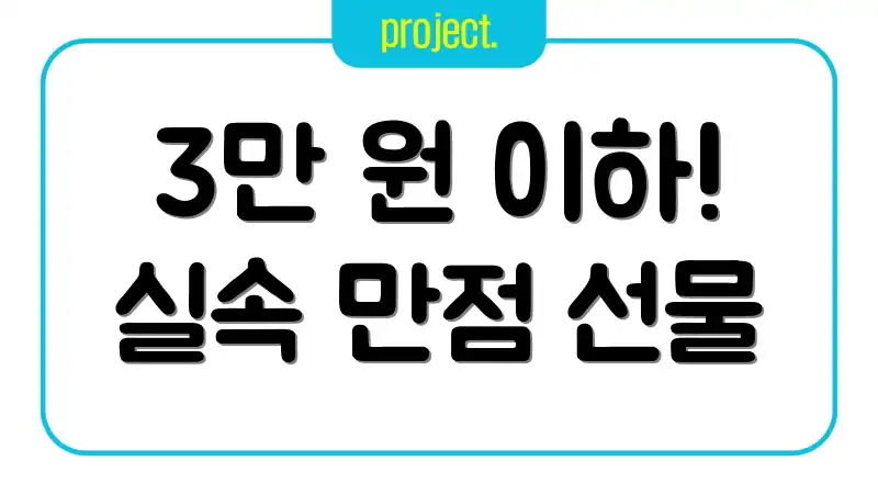 3만 원 이하! 실속 만점 선물