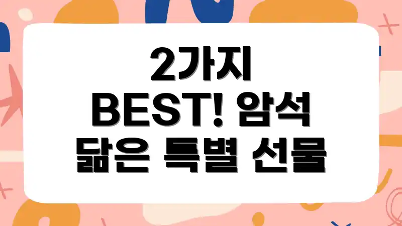 2가지 BEST! 암석 닮은 특별 선물