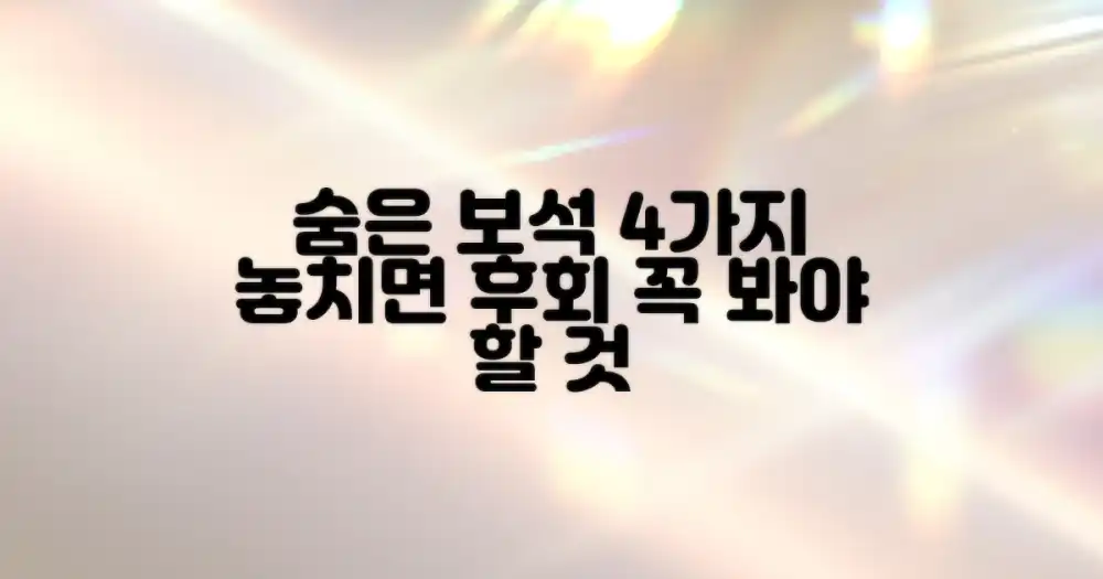 4가지 숨은 보석