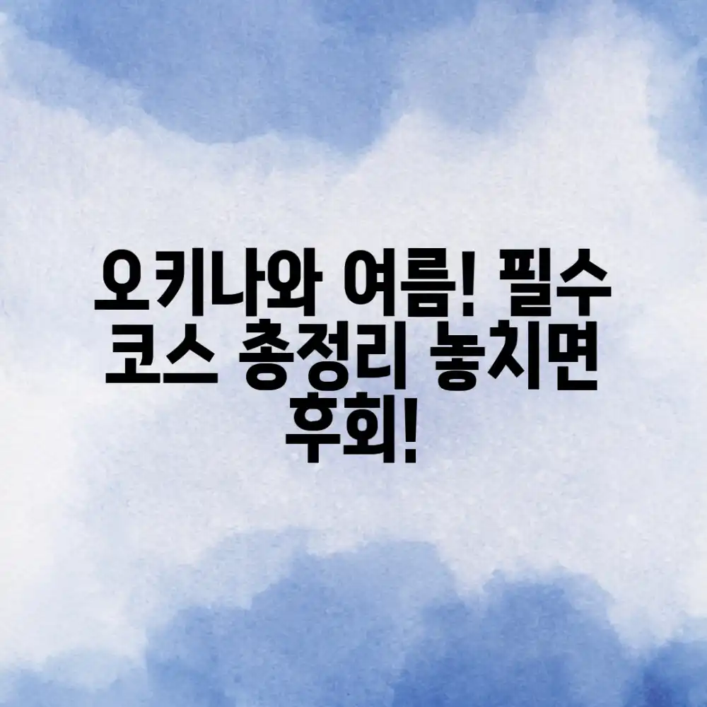 놀라운 오키나와 여름 패키지: 필수 볼거리 총정리!