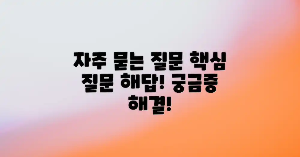 자주 묻는 질문