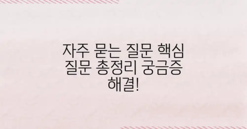 자주 묻는 질문