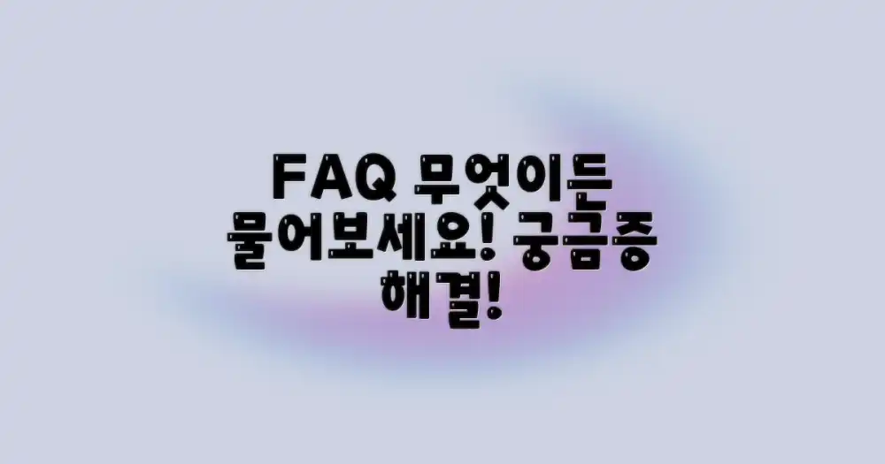 자주 묻는 질문