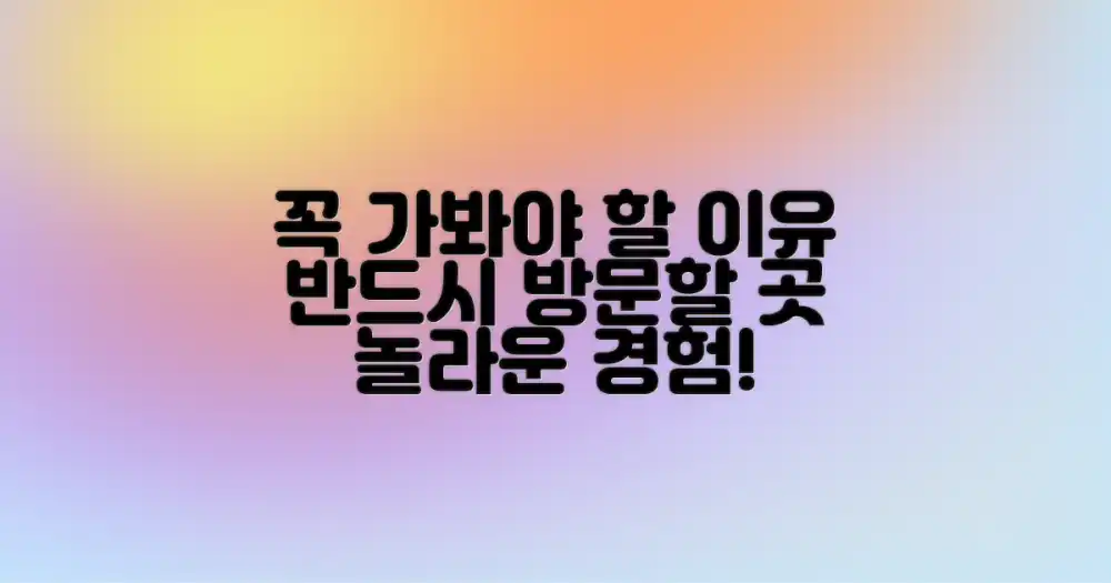 꼭 가봐야 할 이유는?