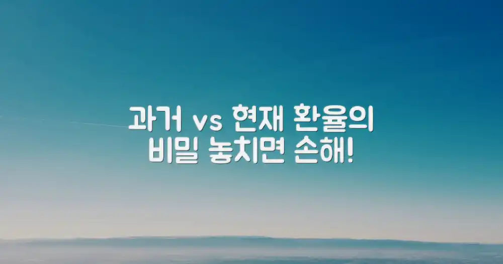 과거와 현재 환율 비교