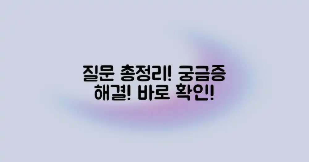 자주 묻는 질문