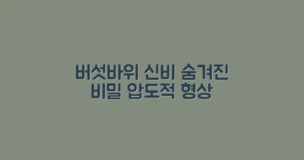 버섯바위, 신비로운 형상의 비밀
