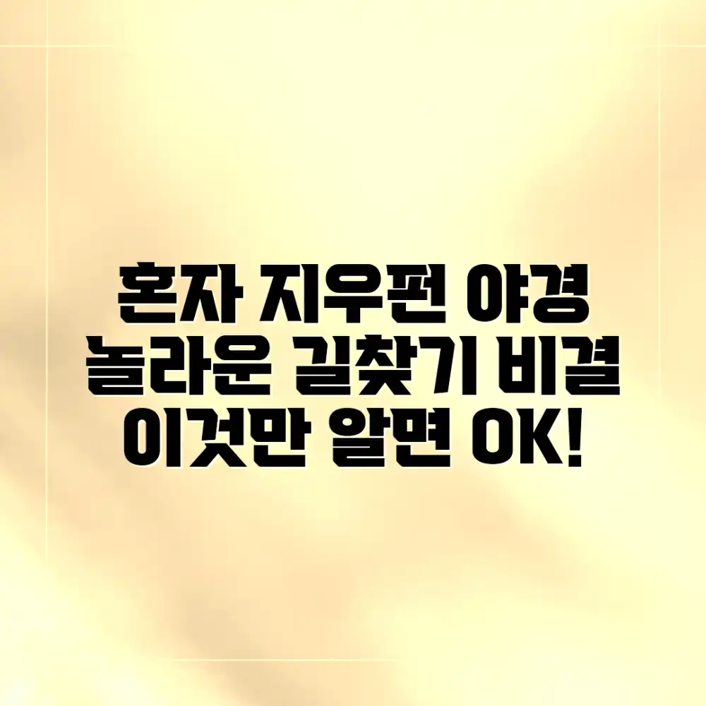 혼자 가는 지우펀 야경, 놀라운 길 찾기 비결!