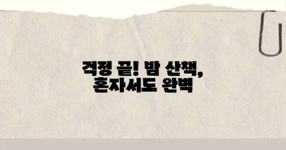 걱정 끝! 혼자서도 완벽한 밤 산책