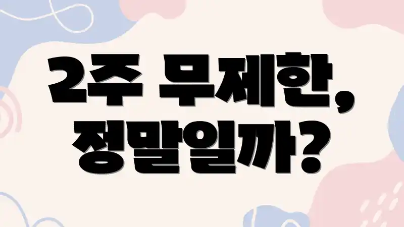 2주 무제한, 정말일까?