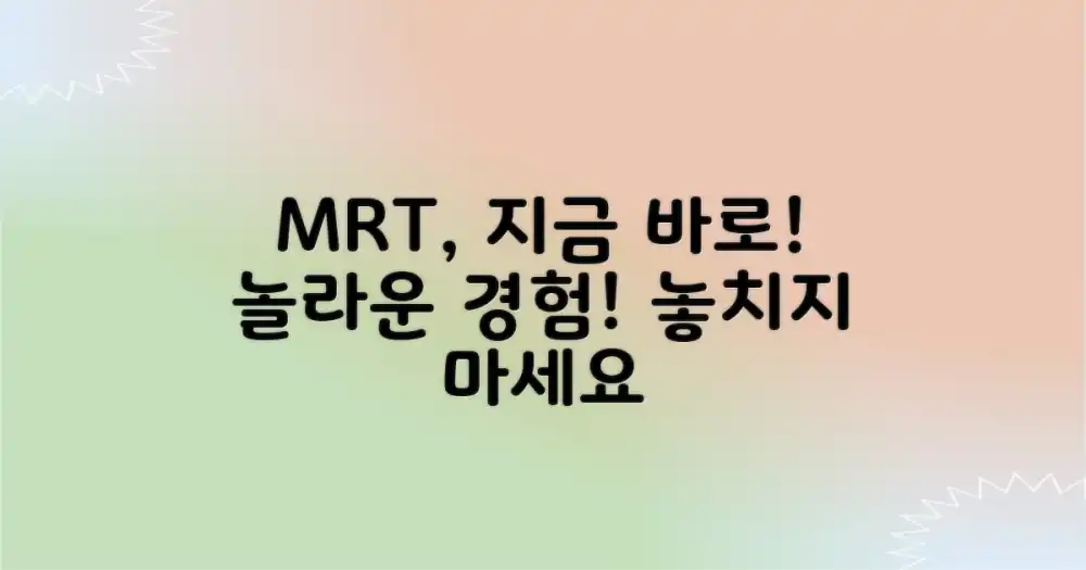 지금 바로 MRT를 경험하세요